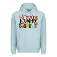 Blue Mist santa's favorite student christmas Premium Hoodie - LillyAllenDesigns