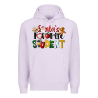Lilac santa's favorite student christmas Premium Hoodie - LillyAllenDesigns