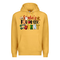 Mustard santa's favorite student christmas Premium Hoodie - LillyAllenDesigns