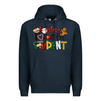 Navy santa's favorite student christmas Premium Hoodie - LillyAllenDesigns