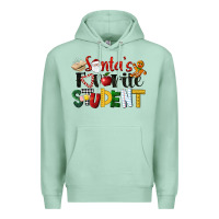 Seafoam santa's favorite student christmas Premium Hoodie - LillyAllenDesigns