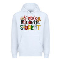 White santa's favorite student christmas Premium Hoodie - LillyAllenDesigns