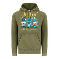 Vintage Olive chillin' with my gnomies Vintage Hoodie - BundleAndBundleShop