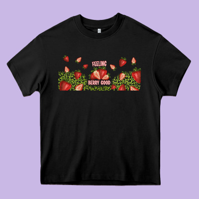 Feeling Berry Good Heavy Core Tee Designed By Tumblerdesignbyshophia