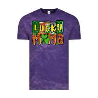 Cloud Purple St. Patrick's lucky mama Vintage Tee - OliviaCreatesArt