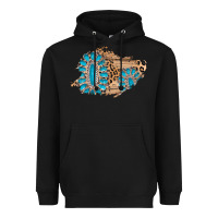 Black gemstone wood leopard patch Heavyweight Hoodie - AdoDesignShop