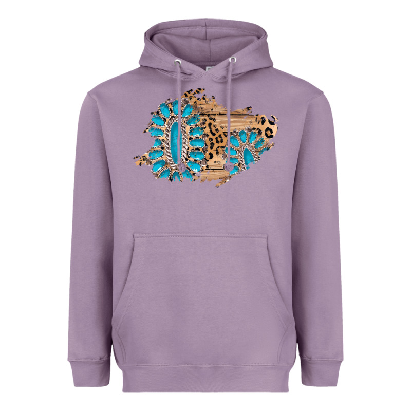 Gemstone Wood Leopard Patch Heavyweight Hoodie by AdoDesignShop | Teevron