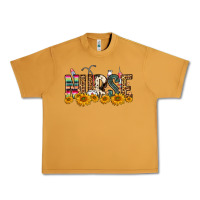 Peanut Butter Western Nurse Sunflower Urban Heavy Tee - FaDigitalArtStudio
