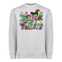Heather Grey trıck or treat Heavyweight Sweatshirt - AdoDesignShop