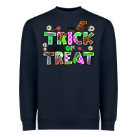 Navy trıck or treat Heavyweight Sweatshirt - AdoDesignShop