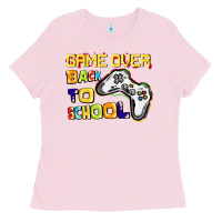 Bubblegum Pink game over back to school Ladies Tee - CowGirlArtShop