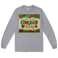 Heather Grey christmas vibes tumbler Long Sleeve Tee - BundleAndBundleShop