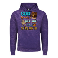Cloud Purple God Is Our Refuge And Strength Vintage Hoodie - BundleAndBundleShop