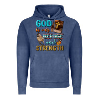 Vintage Denim God Is Our Refuge And Strength Vintage Hoodie - BundleAndBundleShop