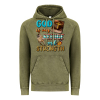 Vintage Olive God Is Our Refuge And Strength Vintage Hoodie - BundleAndBundleShop