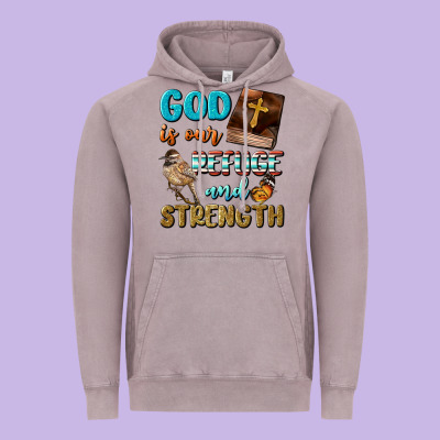 God Is Our Refuge And Strength Vintage Hoodie Designed By Bundleandbundleshop