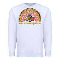 White back to school rainbow hello third grade Premium Sweatshirt - AdoDesignShop