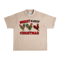 French Oak Merry Cluckin' Christmas Urban Heavy Tee - RanaPortraitStore