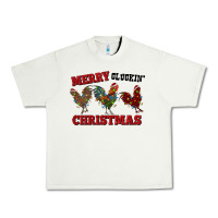 Pistachio Merry Cluckin' Christmas Urban Heavy Tee - RanaPortraitStore
