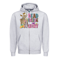 Heather Grey easter dead inside but lucky  with skeleton Zipper Hoodie - AdoDesignShop