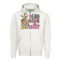 Oatmeal Heather easter dead inside but lucky  with skeleton Zipper Hoodie - AdoDesignShop
