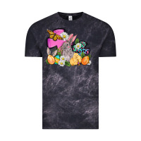 Cloud Black Easter rabbits and cross Vintage Tee - OliviaCreatesArt
