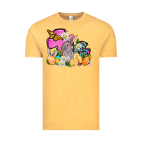 Vintage Mustard Easter rabbits and cross Vintage Tee - OliviaCreatesArt