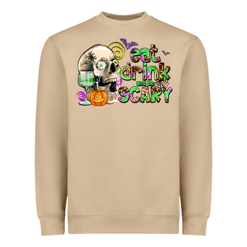 Eat Drınk And Be Scary Heavyweight Sweatshirt by AdoDesignShop | Teevron