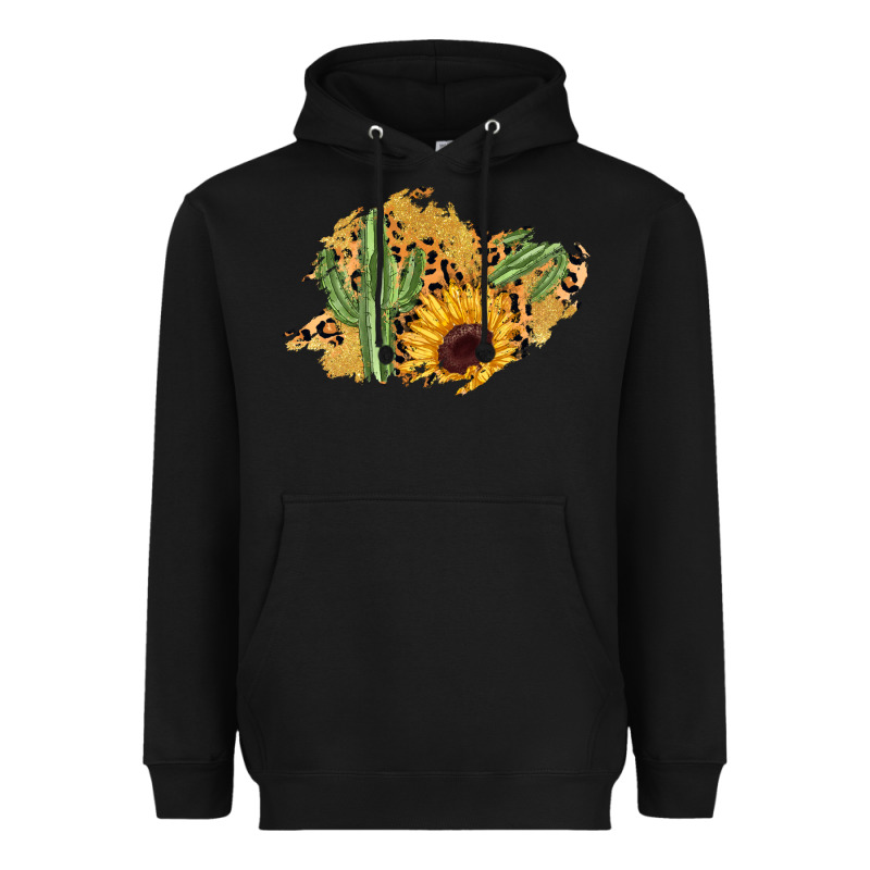 Cactus Leopard Sunflower Glitter  Patch Heavyweight Hoodie by AdoDesignShop | Teevron
