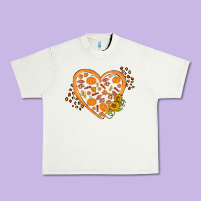 Western Autumn Heart Urban Heavy Tee Designed By Fadigitalartstudio