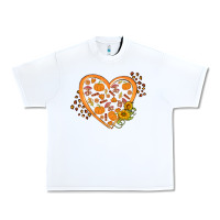 White Western Autumn Heart Urban Heavy Tee - FaDigitalArtStudio