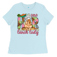 Baby Blue One hip lunch lady Easter Day Ladies Tee - HowdyJamesFarm