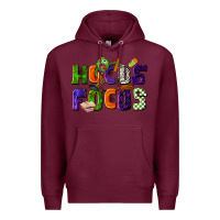 Burgundy Hocus Focus Teacher Halloween Premium Hoodie - LillyAllenDesigns