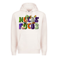 Pale Pink Hocus Focus Teacher Halloween Premium Hoodie - LillyAllenDesigns