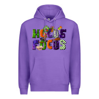 Purple Hocus Focus Teacher Halloween Premium Hoodie - LillyAllenDesigns