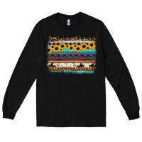 Black sunflower aztec serape cowhide background Long Sleeve Tee - RanaPortraitStore