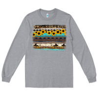 Sunflower Aztec Serape Cowhide Background Long Sleeve Tee | Teevron