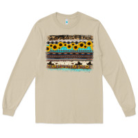 Mushroom sunflower aztec serape cowhide background Long Sleeve Tee - RanaPortraitStore