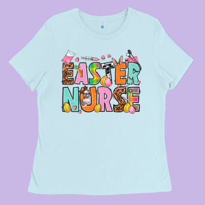 Easter Nurse Easter Day Ladies Tee Designed By Howdyjamesfarm