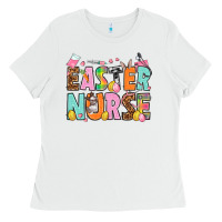 White Easter nurse Easter Day Ladies Tee - HowdyJamesFarm