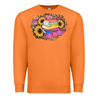Carrot books sunflower back to school background Premium Sweatshirt - AdoDesignShop