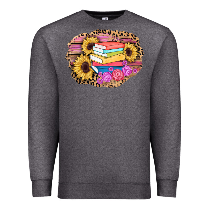 Books Sunflower Back To School Background Premium Sweatshirt by AdoDesignShop | Teevron