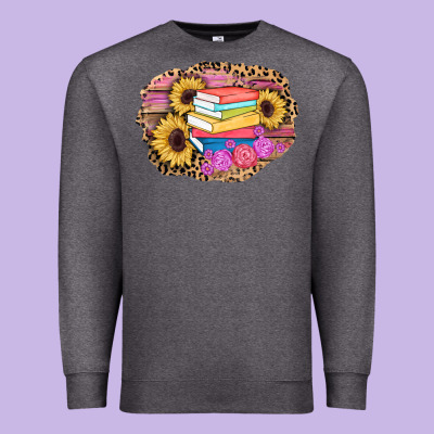 Books Sunflower Back To School Background Premium Sweatshirt Designed By Adodesignshop