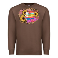 Chestnut books sunflower back to school background Premium Sweatshirt - AdoDesignShop