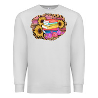 Dove Grey books sunflower back to school background Premium Sweatshirt - AdoDesignShop