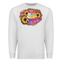 Oatmeal Heather books sunflower back to school background Premium Sweatshirt - AdoDesignShop