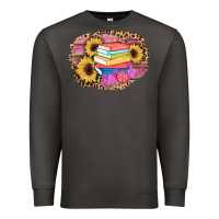 Smoke books sunflower back to school background Premium Sweatshirt - AdoDesignShop