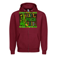 Burgundy shamrock bomb cant pinch this Zipper Hoodie - AdoDesignShop