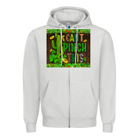 Dove Grey shamrock bomb cant pinch this Zipper Hoodie - AdoDesignShop