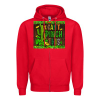 Red shamrock bomb cant pinch this Zipper Hoodie - AdoDesignShop